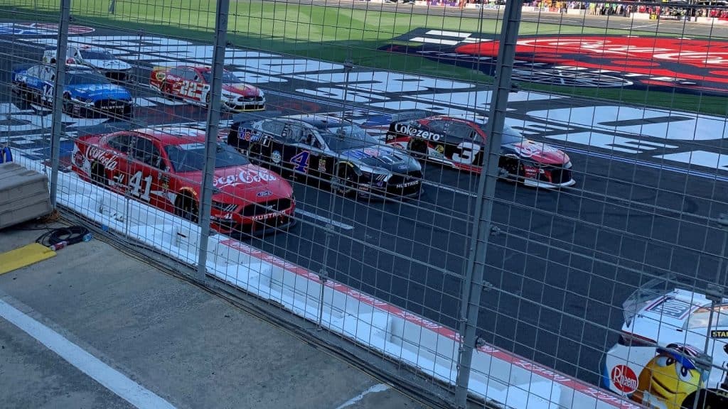 #41 Daniel Suárez during the pace laps for the start of the 2019 Coca Cola 600
