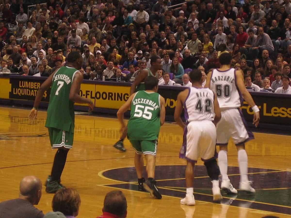 Boston Celtics in action against Milwaukee Bucks