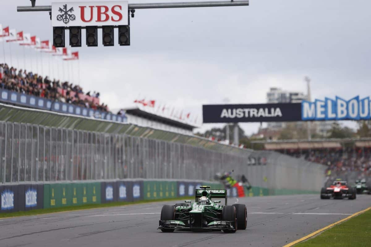 Giedo Van der Garde driving at the F1 Australian Grand Prix