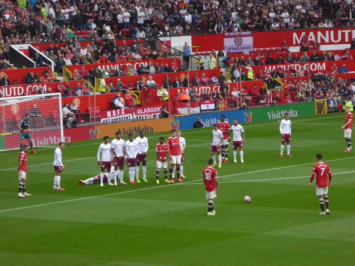 Manchester United v Aston Villa at the Premier League (Old Trafford, Greater Manchester, England) on 25 September 2021