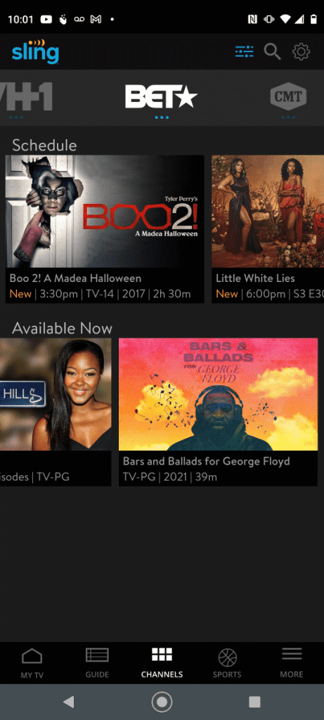 Sling TV BET Android