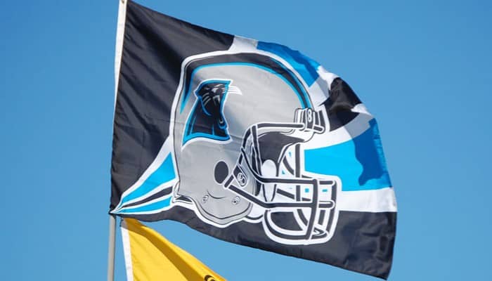 The Carolina Panthers flag.