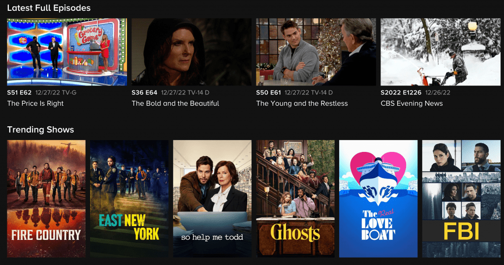 Cbs shows free discount streaming