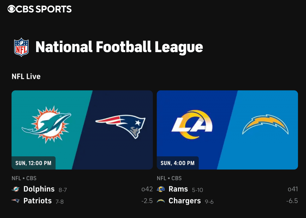Stream CBS online to watch live NFL games