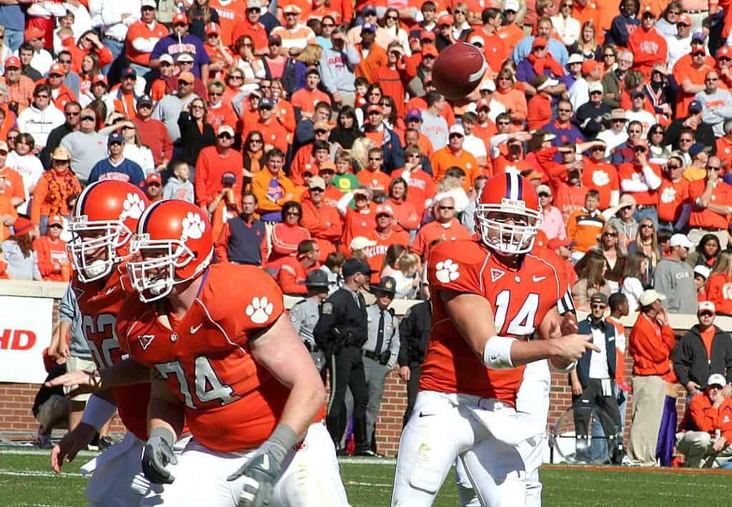 Will Proctor of the Clemson Tigers during a game in 2006.