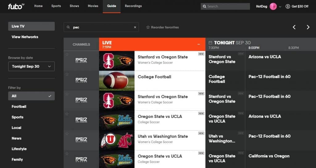 How to watch Pac-12 Network, more 2022 college football on TV