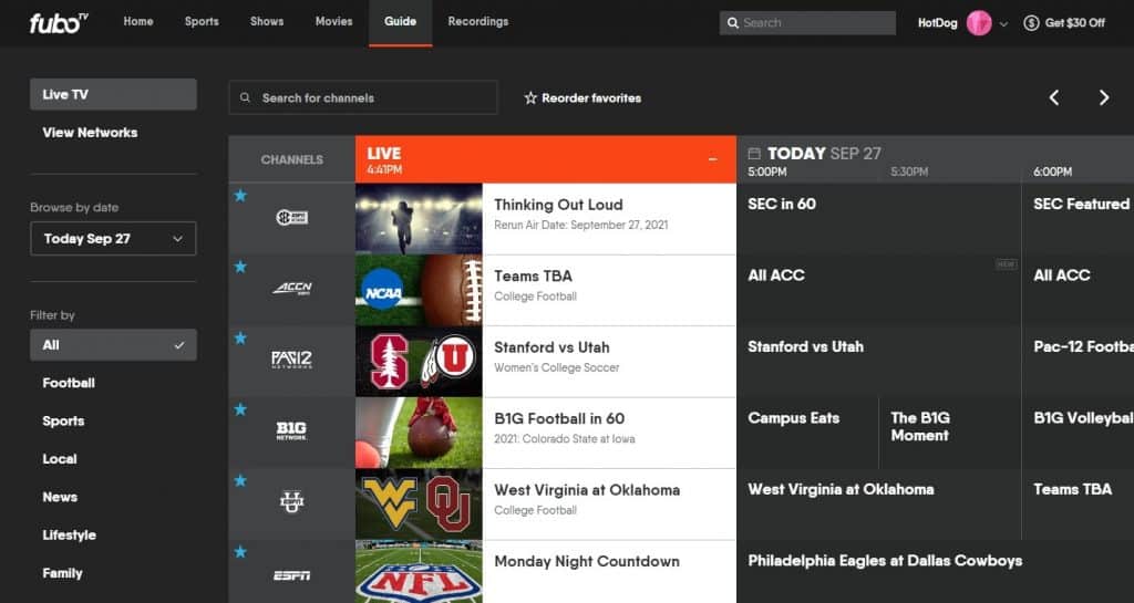 Watch Southeastern Conference (SEC) Football With Sling TV - HotDog