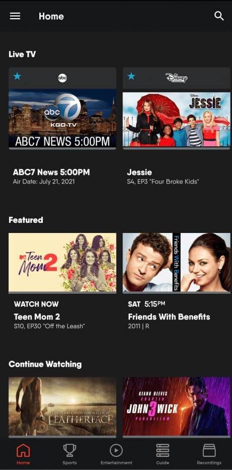 FuboTV ABC on Android