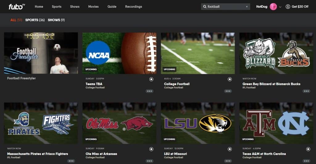 FuboTV Football