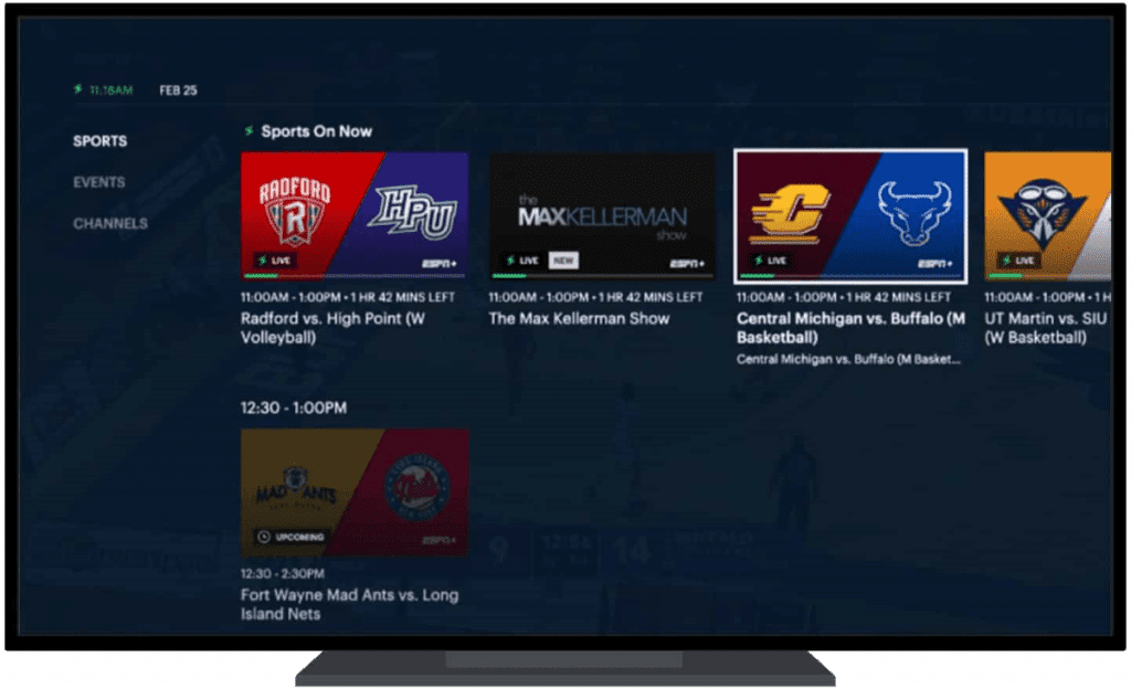 ESPN+ on Hulu Live Guide