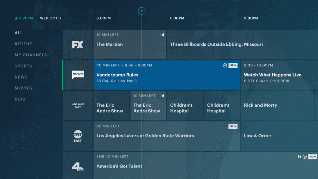 Hulu + Live TV Guide