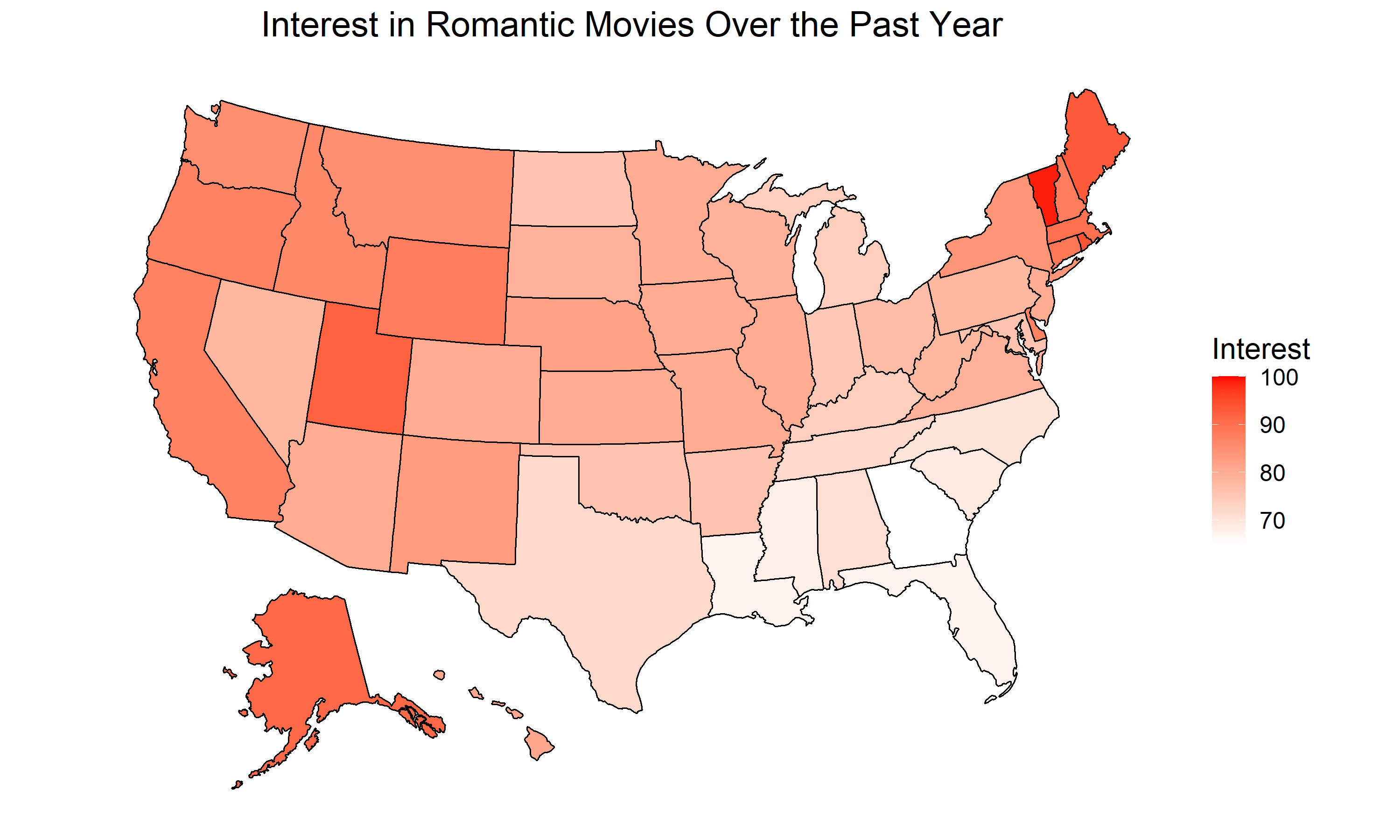 states' interest in romantic movies