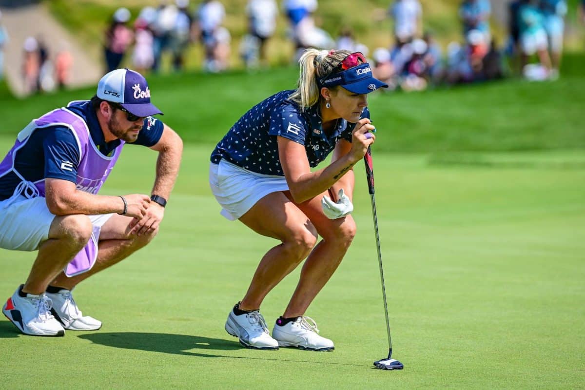 Pro golfer Lexi Thompson playing in the 2022 KPMG Women's PGA Championship, ahead of the 2023 Grant Thornton Invitational