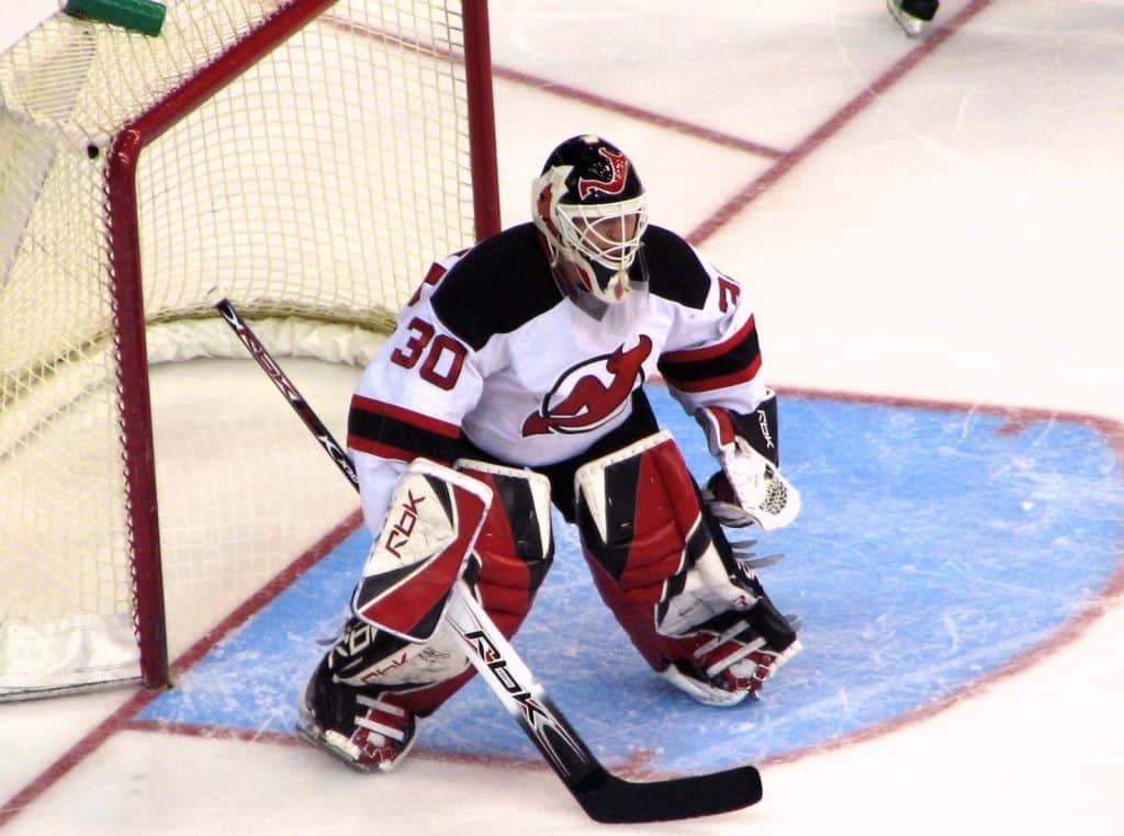 NHL record-breaking goaltender Martin Brodeur of the New Jersey Devils (2008)