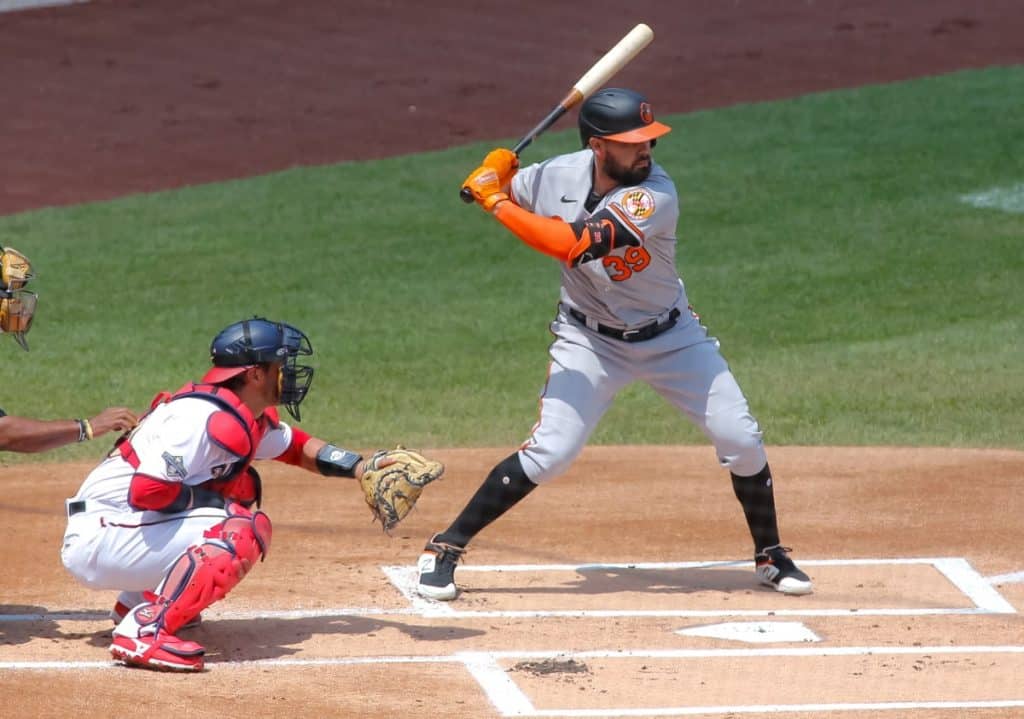 Baltimore Orioles at Washington Nationals - Renato Nunez batting