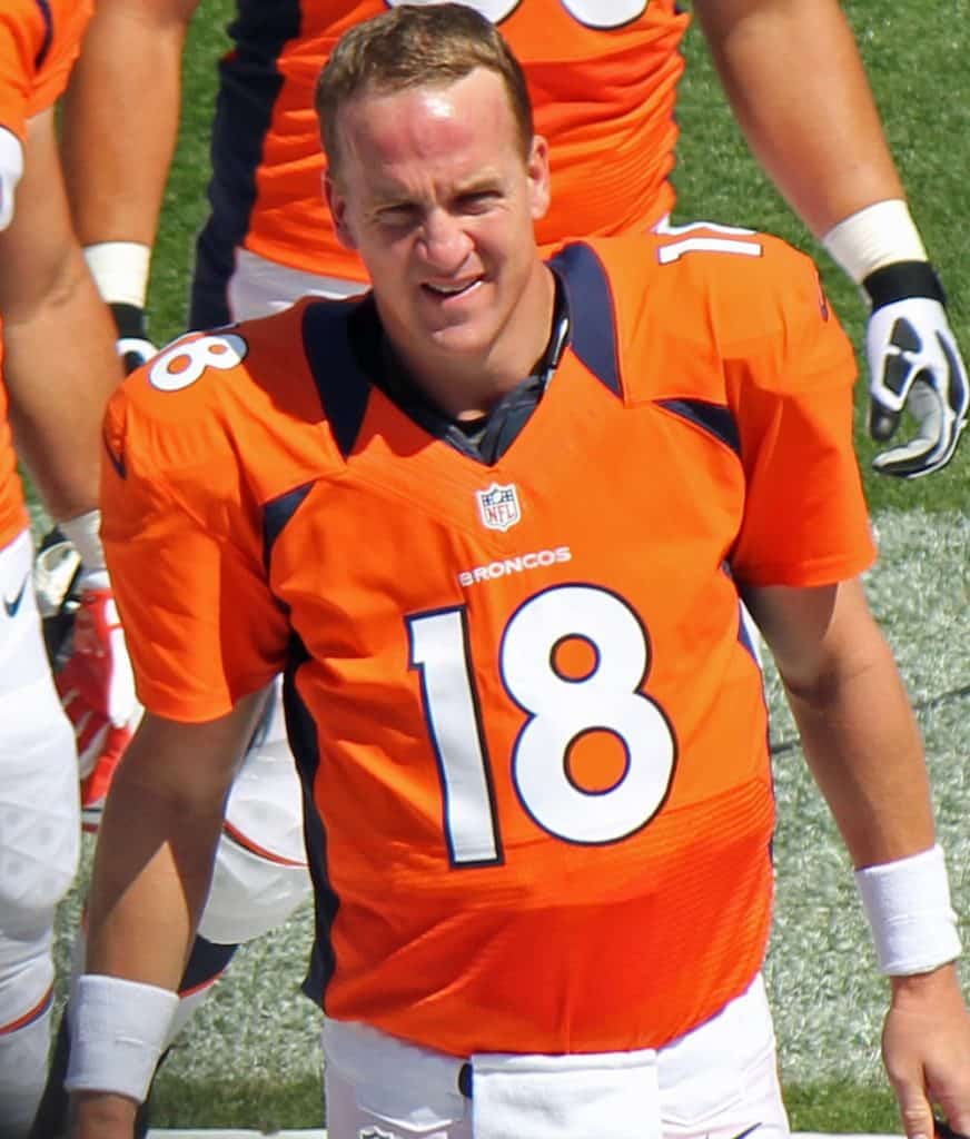 Denver Broncos quarterback Peyton Manning (2012)