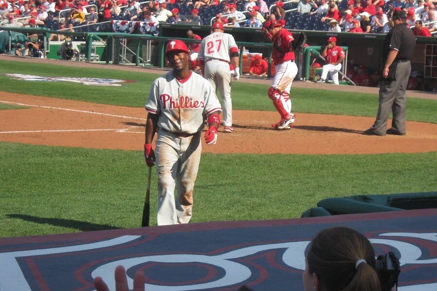 Philadelphia Phillies during their game against Washington Nationals in 2010
