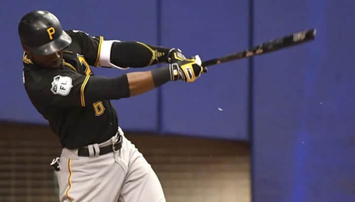 Josh Harrison of the Pittsburgh Pirates in action
