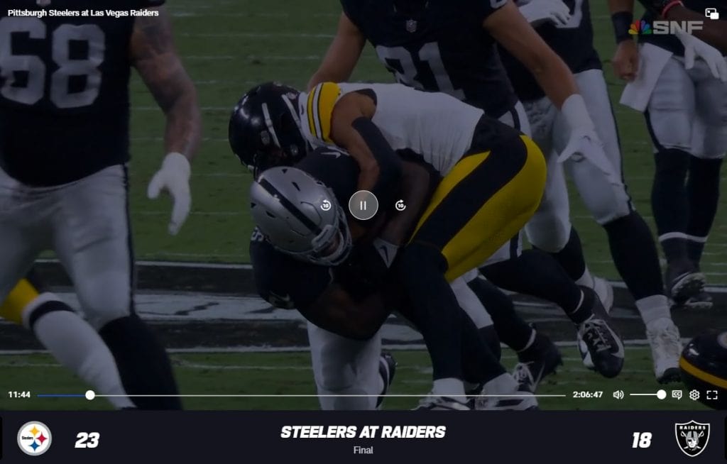 Pittsburgh Steelers at Las Vegas Raiders - Sunday Night Football September 24, 2023 - NFL+