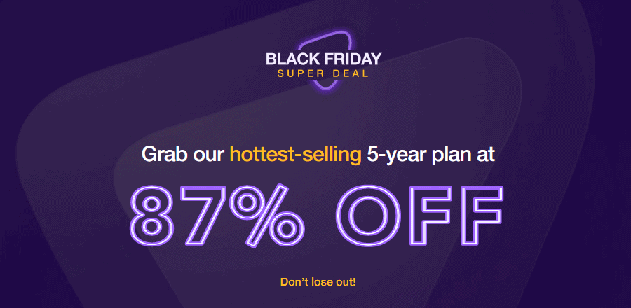 PureVPN Black Friday 2022 - 87% Off for 5 Years
