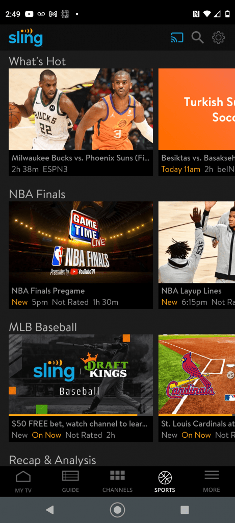 Sling TV Android