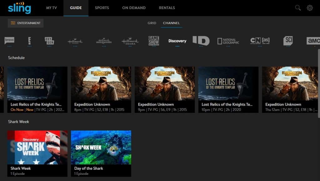 Sling TV Discovery Channel