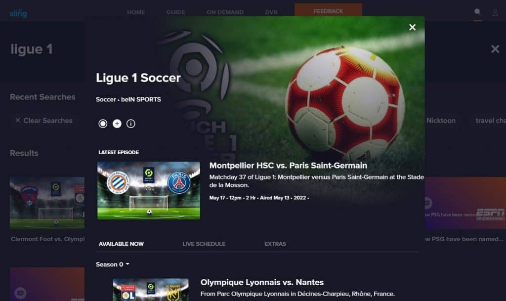 Sling TV - Ligue 1