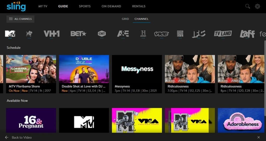 Mtv now streaming online 2021