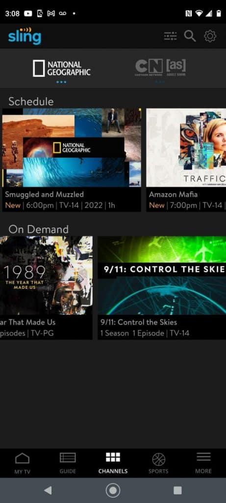 National Geographic - Sling TV