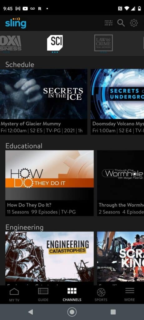 Sling TV - Science Channel