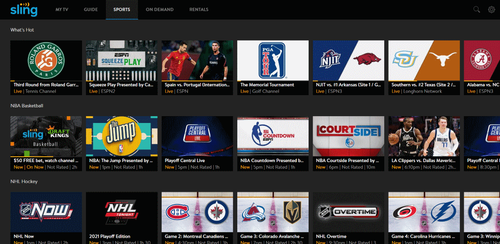 Sling TV Sports