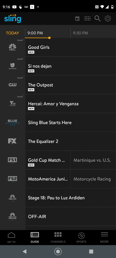 Sling TV NBC Android