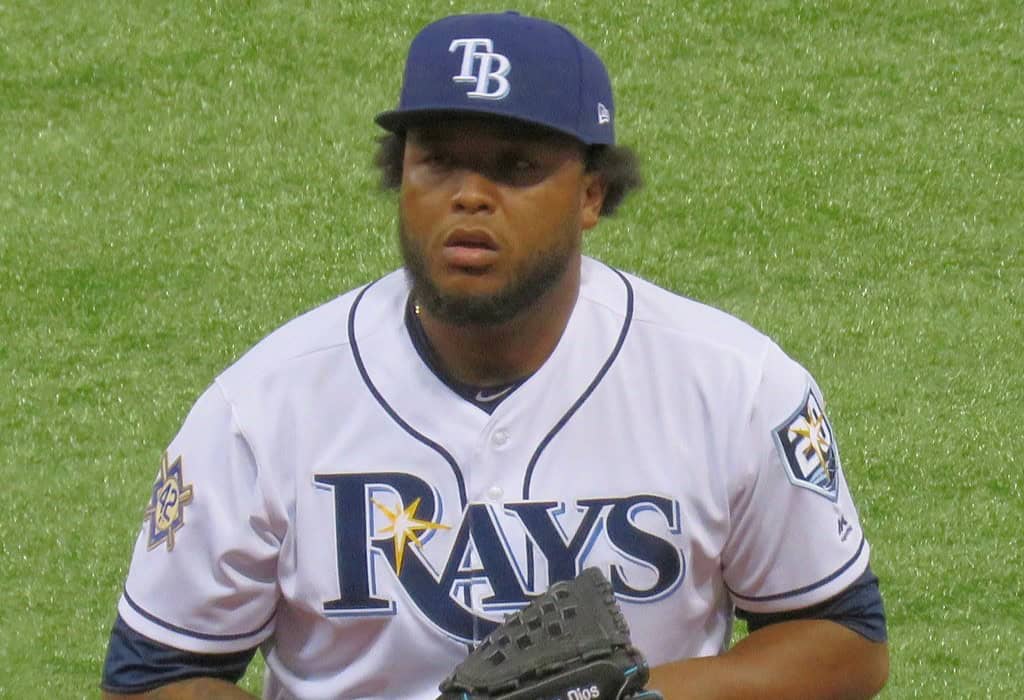 Tampa Bay Rays player José Alvarado in 2018