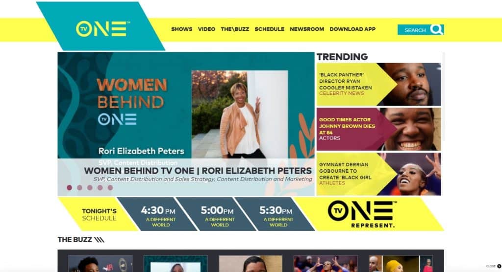 TV One Homepage