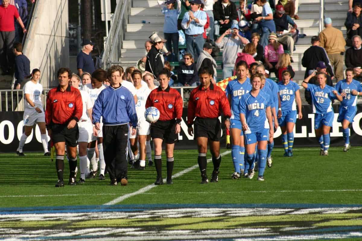 UNC Tar Heels (women) beat UCLA Bruins 2-0 on goals from Casey Nogueira and Heather O'Reilly in the semifinal of the 2006 Women's College Cup on Friday, December 1st at SAS Soccer Park in Cary, NC
