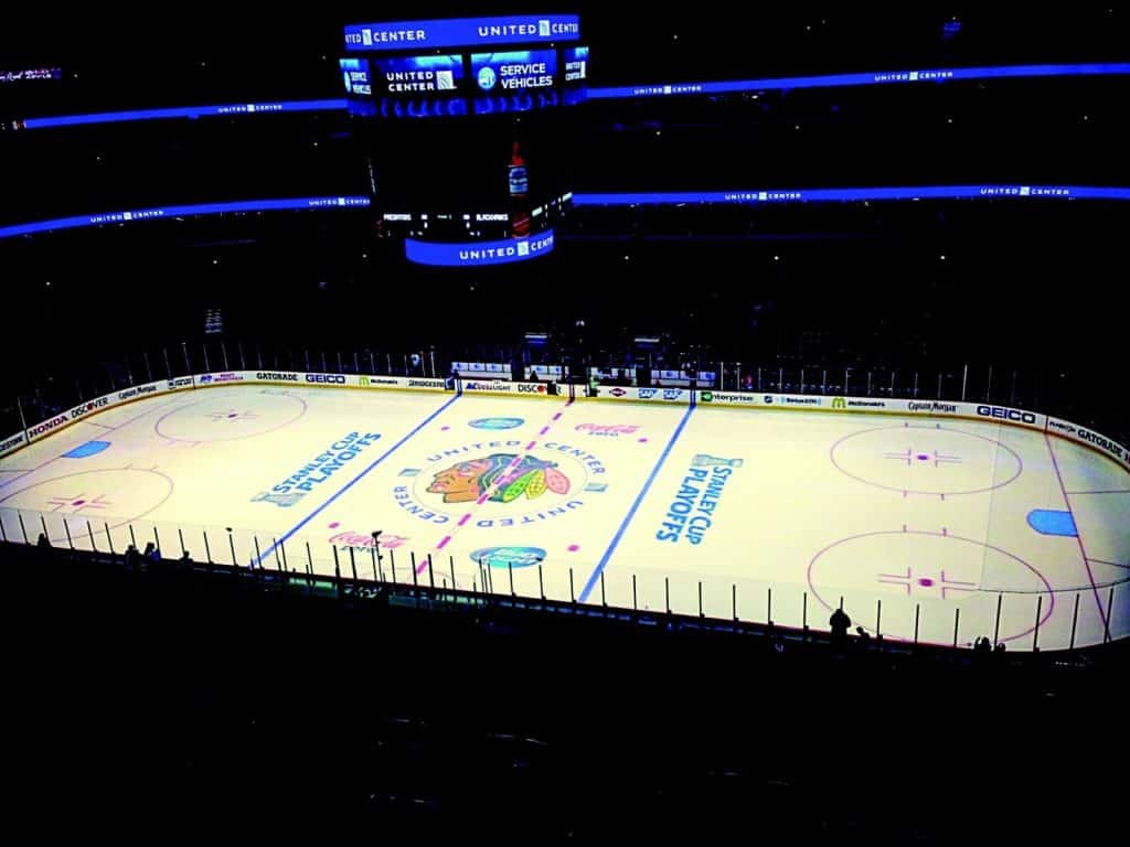 United Center, home of the Chicago Blackhawks - Chicago will get first pick at the NHL 2023 Draft