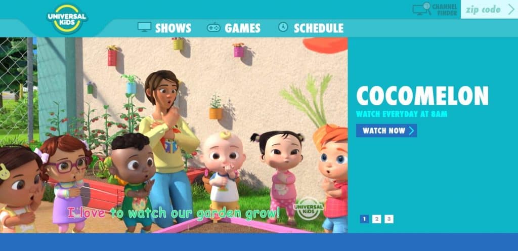 Universal Kids Homepage